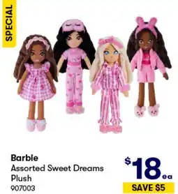 BIG W Barbie Assorted Sweet Dreams Plush offer