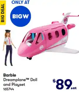 BIG W Barbie Dreamplane Doll and Playset offer