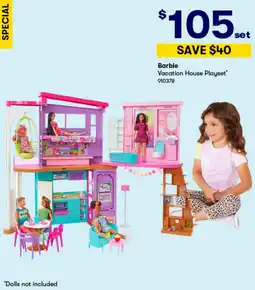 BIG W Barbie Vacation House Playset offer