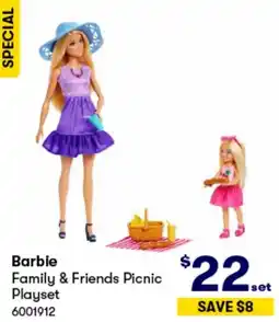 BIG W Barbie Family & Friends Picnic offer