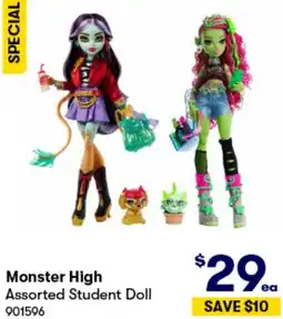 BIG W Monster High Assorted Student Doll offer