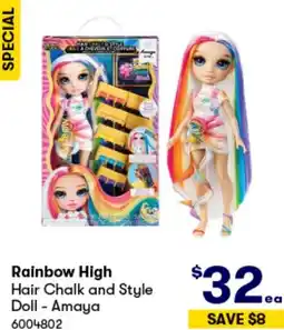 BIG W Rainbow High Hair Chalk and Style Doll - Amaya offer