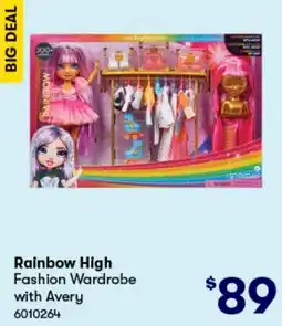 BIG W Rainbow High Fashion Wardrobe with Avery offer