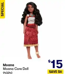 BIG W Moana Core Doll offer