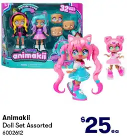 BIG W Animakii Doll Set Assorted offer