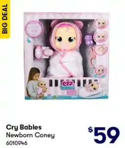 BIG W Cry Babies Newborn Coney offer