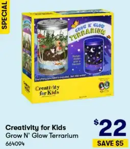 BIG W Creativity for Kids Grow N' Glow Terrarium offer