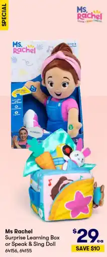 BIG W Surprise Learning Box or Speak & Sing Doll offer
