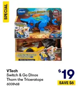 BIG W Switch & Go Dinos Thorn the Triceratops offer