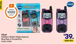 BIG W KidiGear Walkie Talkies Explorer Blue/Red or Purple/Pink offer