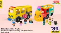 BIG W Fisher-Price Little People Big Yellow School Bus or Big ABC Animal Train offer