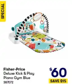 BIG W Fisher-Price Deluxe Kick & Play Piano Gym Blue offer