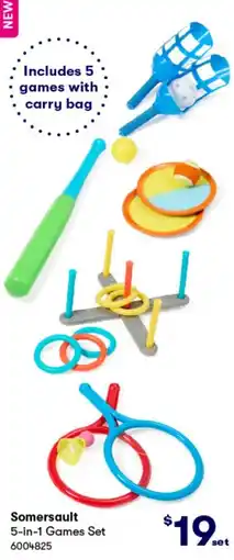 BIG W Somersault 5-in-1 Games Set offer