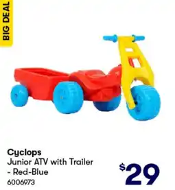 BIG W Junior ATV with Trailer -Red-Blue offer