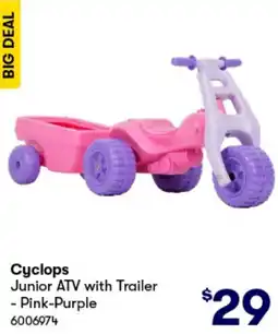 BIG W Junior ATV with Trailer -Pink-Purple offer