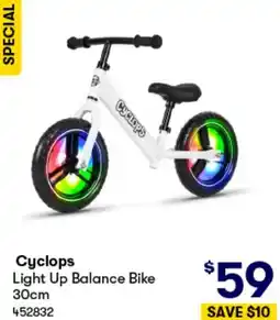 BIG W Light Up Balance Bike offer
