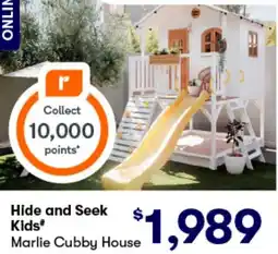 BIG W Hide and Seek Kids Marlie Cubby House offer