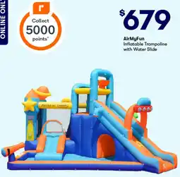 BIG W Inflatable Trampoline with Water Slide offer