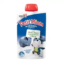 Woolworths Yoplait Petit Miam Kids Yoghurt Pouch offer