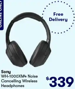 BIG W WH-1000XM4 Noise Cancelling Wireless Headphones offer