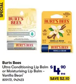 BIG W Ultra Conditioning Lip Balm or Moisturising Lip Balm - Vanilla Bean offer