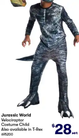 BIG W Jurassic World Velociraptor Costume Child offer