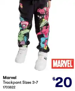 BIG W Marvel Trackpant offer