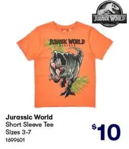 BIG W Jurassic World Short Sleeve Tee offer