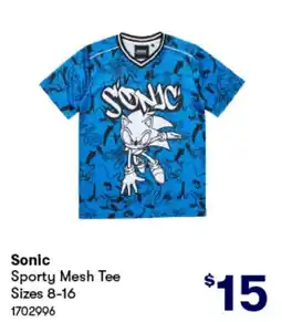 BIG W Sonic Sporty Mesh Tee offer