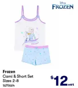 BIG W Frozen Cami & Short Set offer