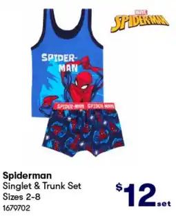 BIG W Spiderman Singlet & Trunk Set offer