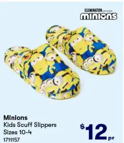 BIG W Kids Scuff Slippers Sizes 10-4 offer