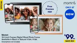BIG W 10.1-Inch Frameo Digital Wood Photo Frame offer