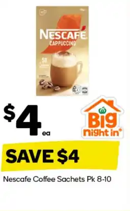 Woolworths Nescafe coffee sachets pk 8-10 offer