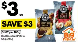 Woolworths Red rock deli potato chips offer