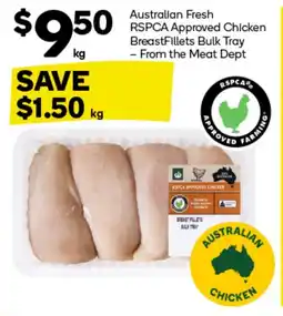 Woolworths Rspca approved chicken breastfillets bulk tray offer