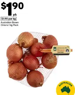 Woolworths Australian Brown Onions Pack offer