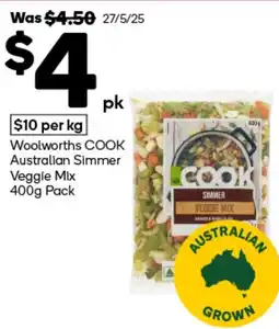 Woolworths Woolworths cook australian simmer veggie mix pack offer