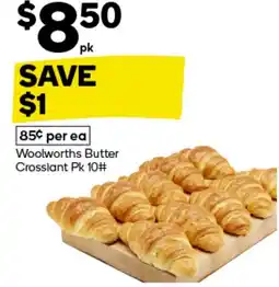 Woolworths Woolworths Butter Crossiant Pk 10# offer