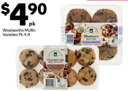 Woolworths Woolworths Muffin Varieties Pk 4-8 offer