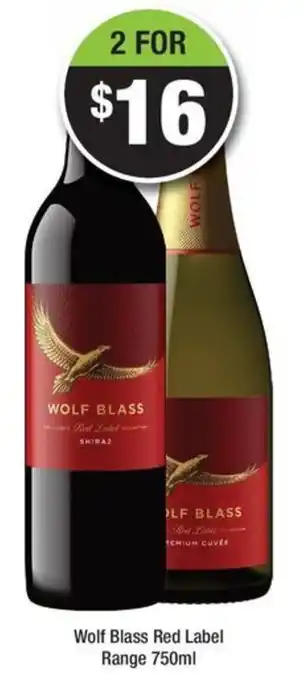 Bottler Wolf Blass Red Label Range offer