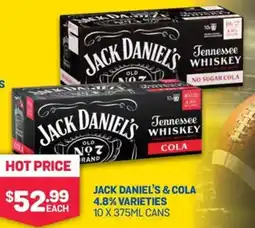 SipnSave Jack Daniel's & cola varieties offer