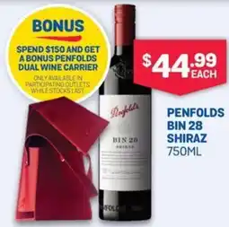 SipnSave Penfolds bin 28 shiraz offer