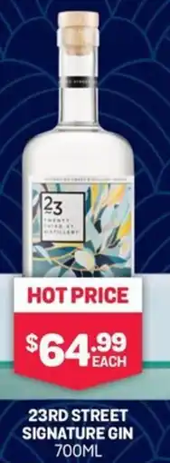 SipnSave 23rd street signature gin offer