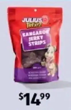 ALDI Julius Treatz Kangaroo Jerky Strips offer
