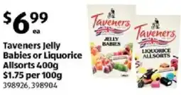 ALDI Taveners Jelly Babies or Liquorice Allsorts offer