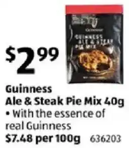 ALDI Guinness Ale & Steak Pie Mix offer