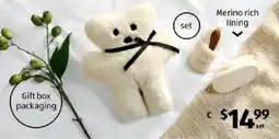 ALDI Flat Bear and Booties Gift Set offer