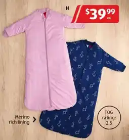 ALDI Infant Sleeping Bag or Sleepsuit offer