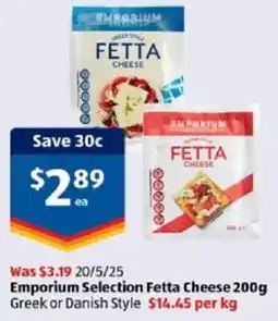 ALDI Emporium Selection Fetta Cheese offer